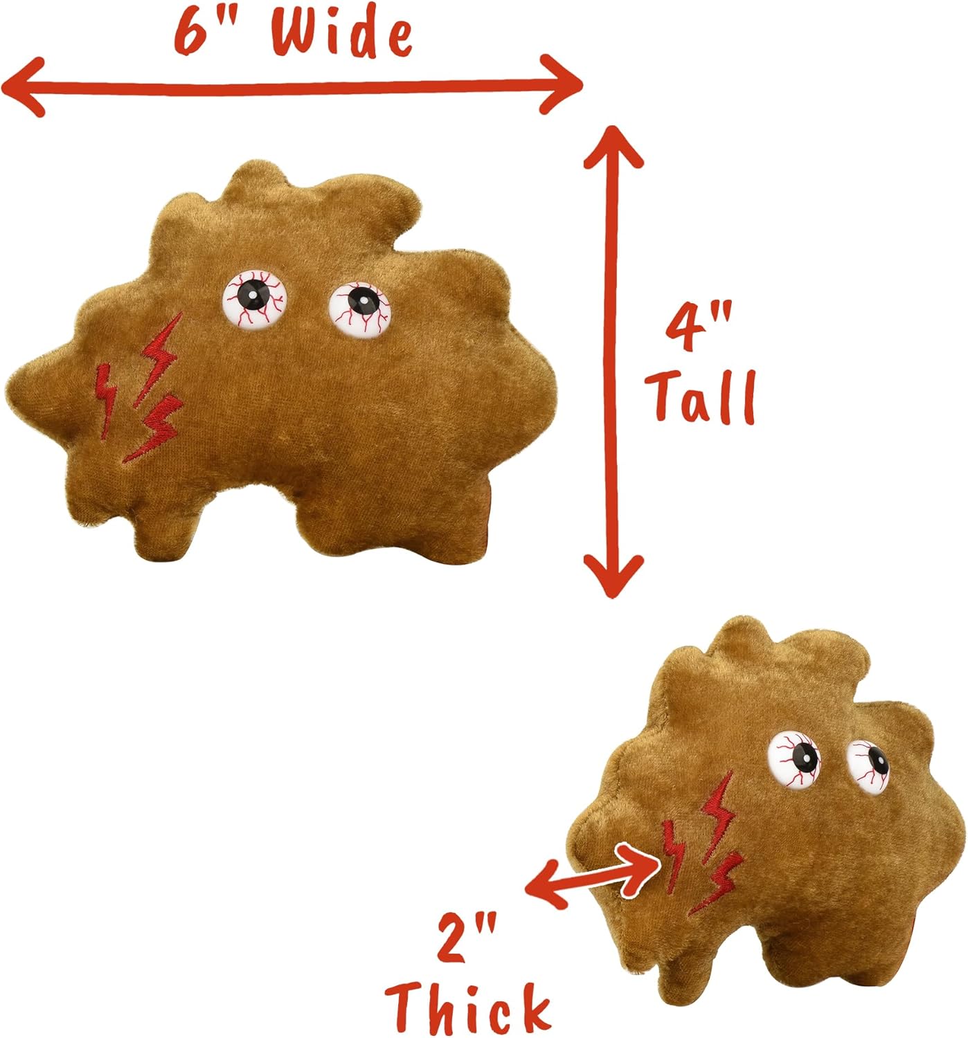 GIANT MICROBES Kidney Stone Plush, Kidney Stone Gift, Kidney Stones, Kidney Surgery Recovery Gifts, Chronic Pain, Nephrology Gifts, Urologist Doctor Gift
