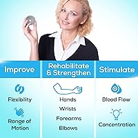 Vista 5 de Serenilite - Juego de pelotas antiestrés de terapia para manos, de tres densidades, para adultos y fortalecimiento del agarre