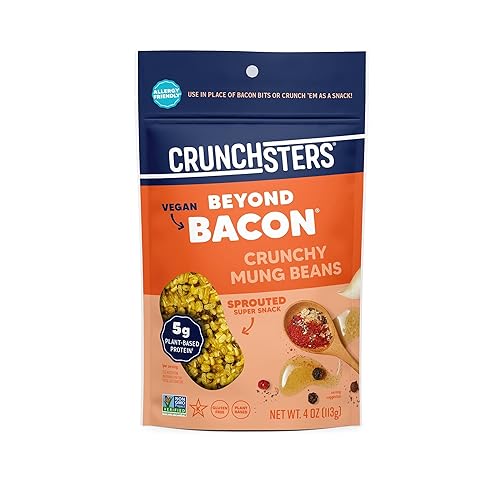 Miniatura 3 de Crunchsters Frijoles mungos germinados crujientes, proteína a base de plantas, superbocadillo y aderezo para ensalada, sin gluten, sin nueces,