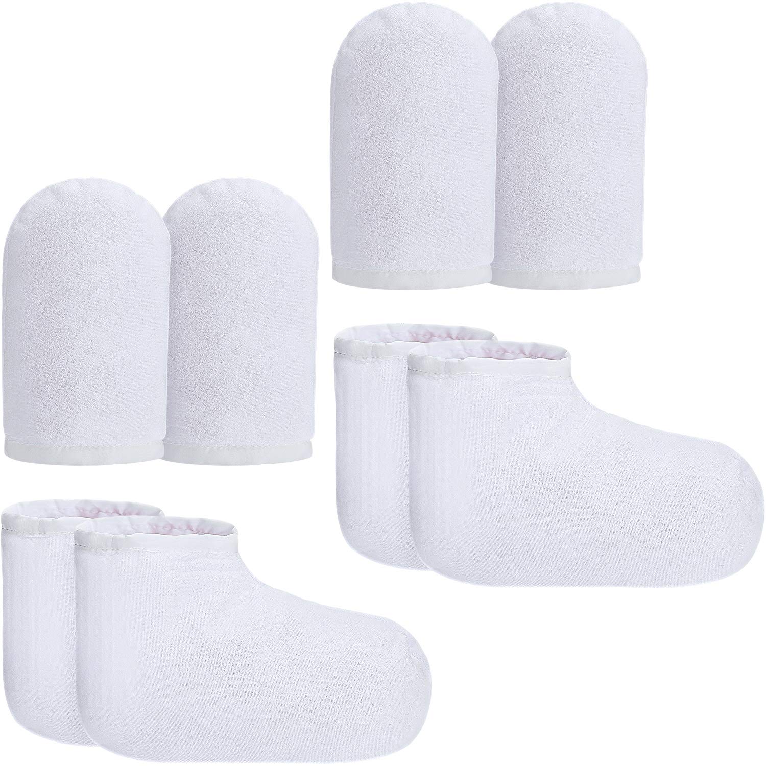 Bememo 4 Pairs Paraffin Wax Mitts and Booties, Wax Bath