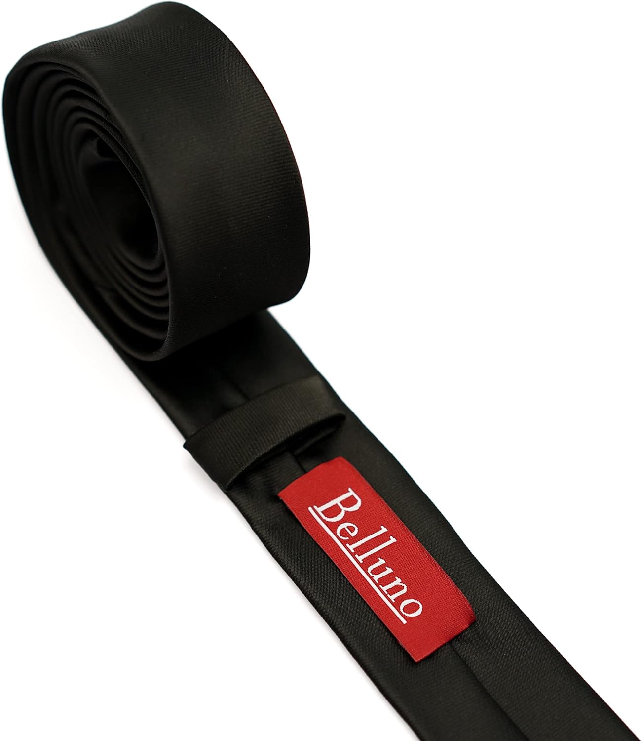 BELLUNO 1.5 inch Super Skinny Ties for Men, Solid Slim Retro Ties, Basic Colors Ultra Thin Ties, Pack of 4 or 2 - Image 6