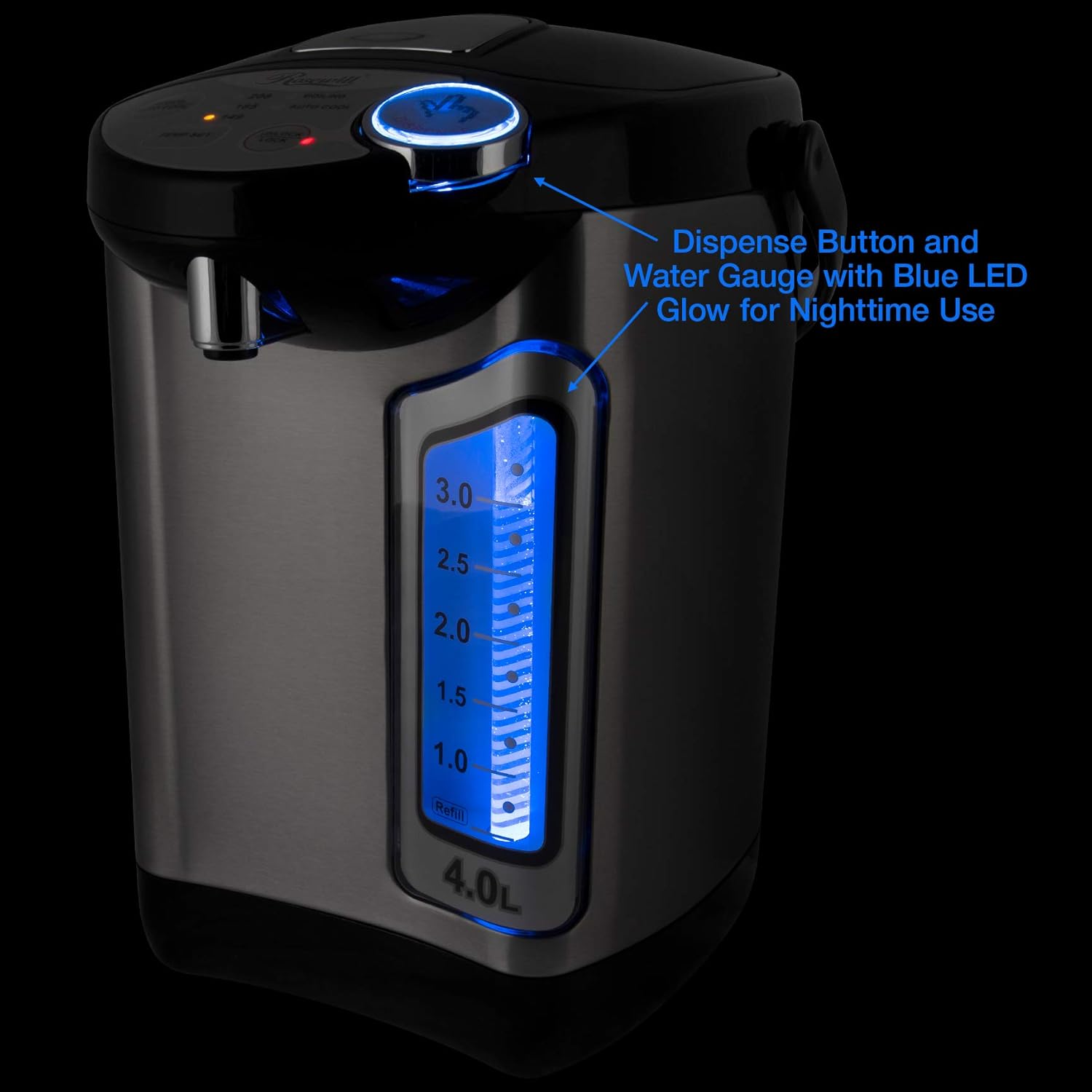 Rosewill Electric Hot Water Boiler and Warmer with blue LED night light