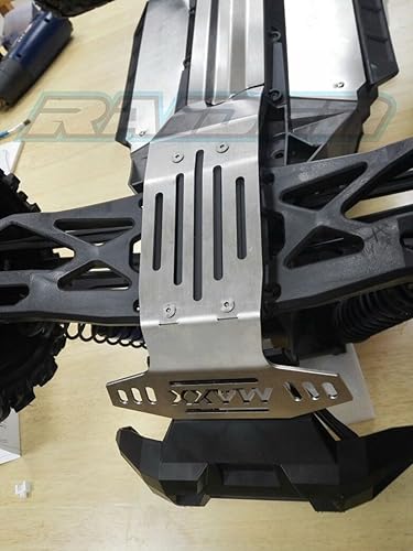 Miniatura 5 de Armadura de chasis de acero inoxidable placa deslizante delantera y trasera 5 piezas versión hueca para Traxxas X-Maxx XMAXX 6S 8S