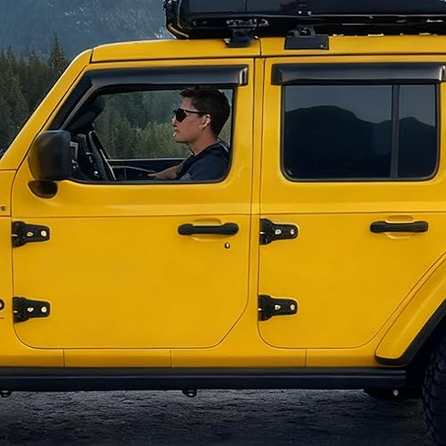 Vista 20 de Viseras laterales con cinta para ventana lateral, protectores de lluvia, deflectores de ventilación, para Nissan Altima 2019-2024, deflector