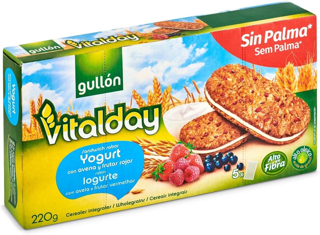 Galletas Gullón Vitalday Sandwich Yogur 5x44g por 2,07€ en compra recurrente (ahorra el 70% en 1 al comprar 2)