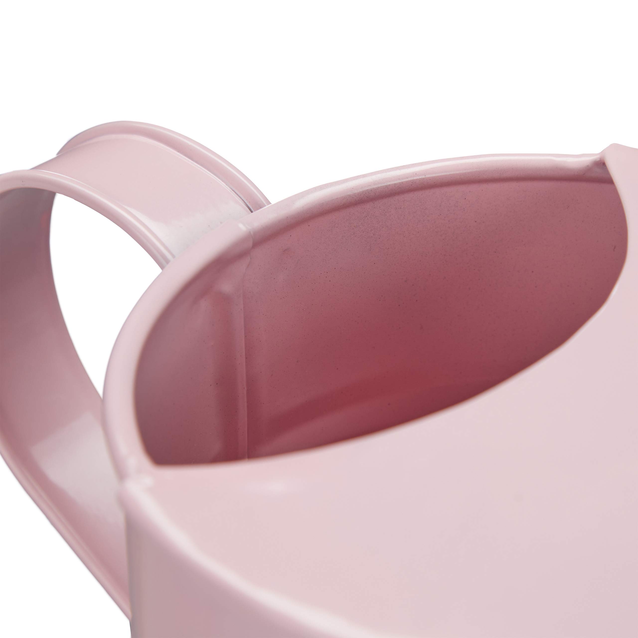 Relaxdays Konewka do podlewania, 1,3 l, do roślin pokojowych, konewka dekoracyjna, suszone kwiaty, vintage, metal powlekany proszkowo, różowa