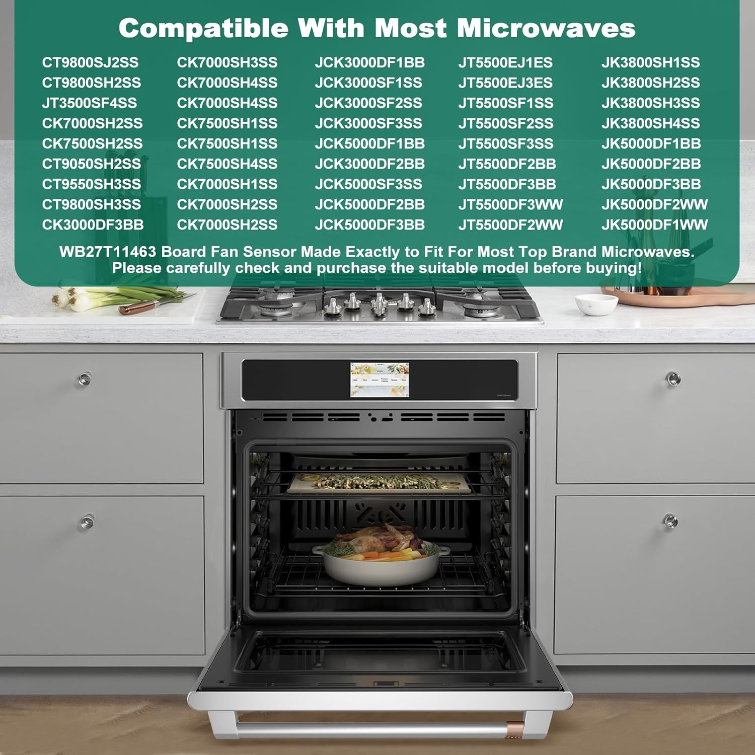 WB27T11463 Wall Oven Cooling Fan Sensor Board for GE - Replaces 3026212, AP5791007, PS8754576, EAP8754576, WB27X11463 | Fixes F97 Error | Cooling Fan Speed Detection Board
