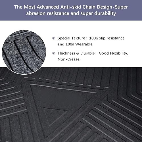 Miniatura 4 de Cargo Liner for 2024 Hyundai Elantra (No Elantra GT Models) - Black TPO All Weather Heavy Duty Waterproof Rear Cargo Tray Trunk Floor Mat Protector