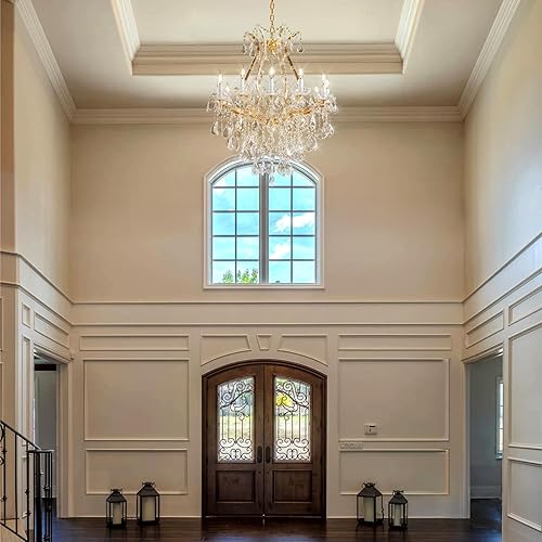 Miniatura 9 de Moderno portavelas de acero inoxidable con 3 luces K9 de cristal de lujo con acabado cromado, lámpara de techo para sala de estar, comedor,