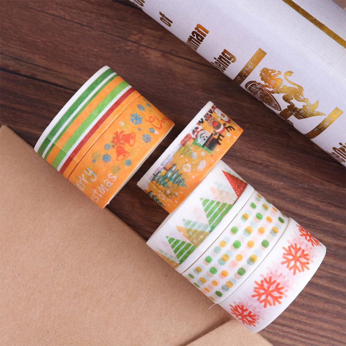 BESPORTBLE 96 Rollos Cinta Washi Navideña Creativa para Manualidades,