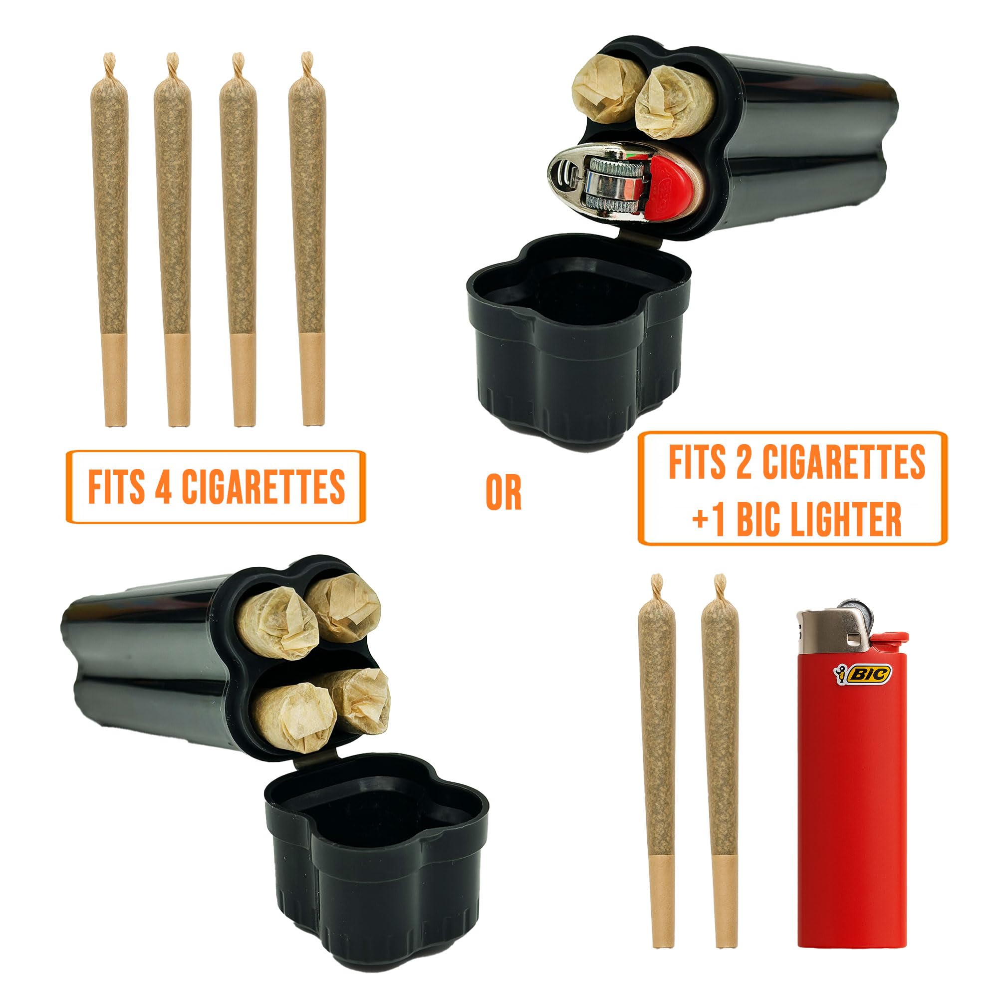 Amazon.com: 2 Hole King Size Pre-Roll Cone Holder Case, Cigarette Case for  Regular Size Cigarettes & King Size, Small Container Lighter Box, Smoking  Accessories for 1-1/4 Rolling Papers (Black, 1Pack Size) :