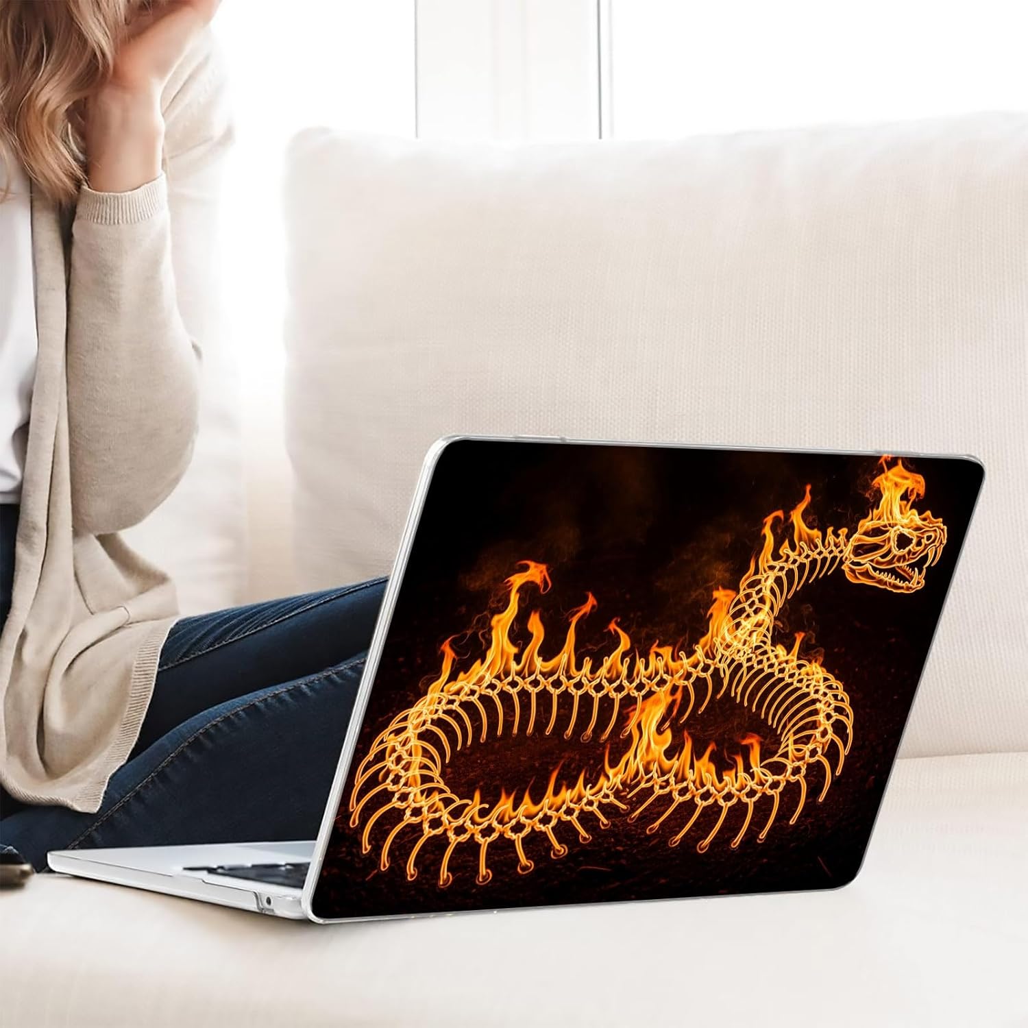 Compatible with MacBook Neo 13-inch, Hard Shell Case with Keyboard Cover and Screen Protector (A3404 A18 Pro chip, 2026 Release) - Snakes MC22577