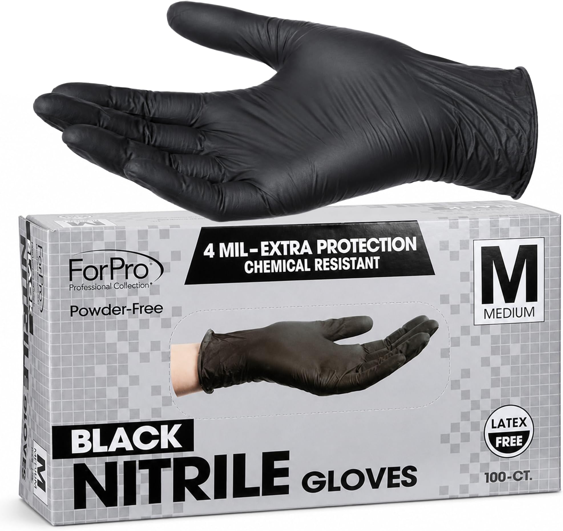 ForPro Disposable Nitrile Gloves, 4 mil, Food Safe, Latex-Free, Non-Sterile | for Salon, Exam & Cleaning Use, Multi-Purpose Gloves, Salon & Spa Essentials, Manicure & Pedicure Supplies, Home & Salon Use