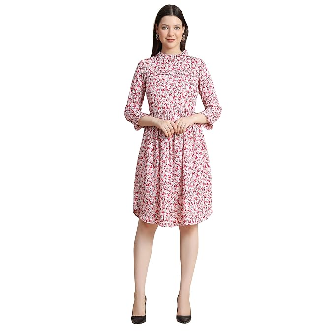 KERI PERRY Women's Muslin Fit & Flared Knee-Length Dress