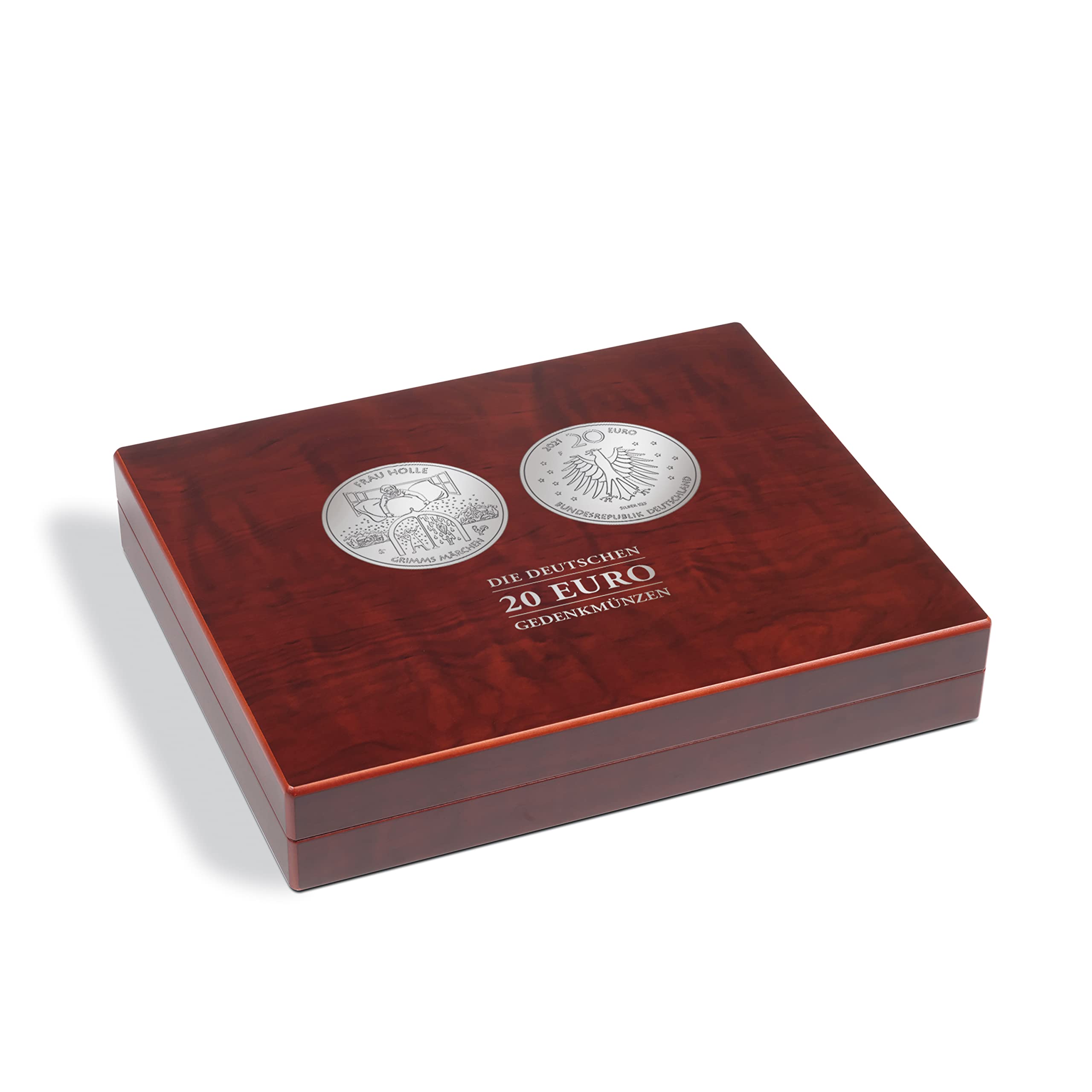 Leuchtturm 365276 Bandeja portamonedas Volterra Duo de Luxe para 60 Monedas conmemorativas alemanas de 20 Euro en cápsulas