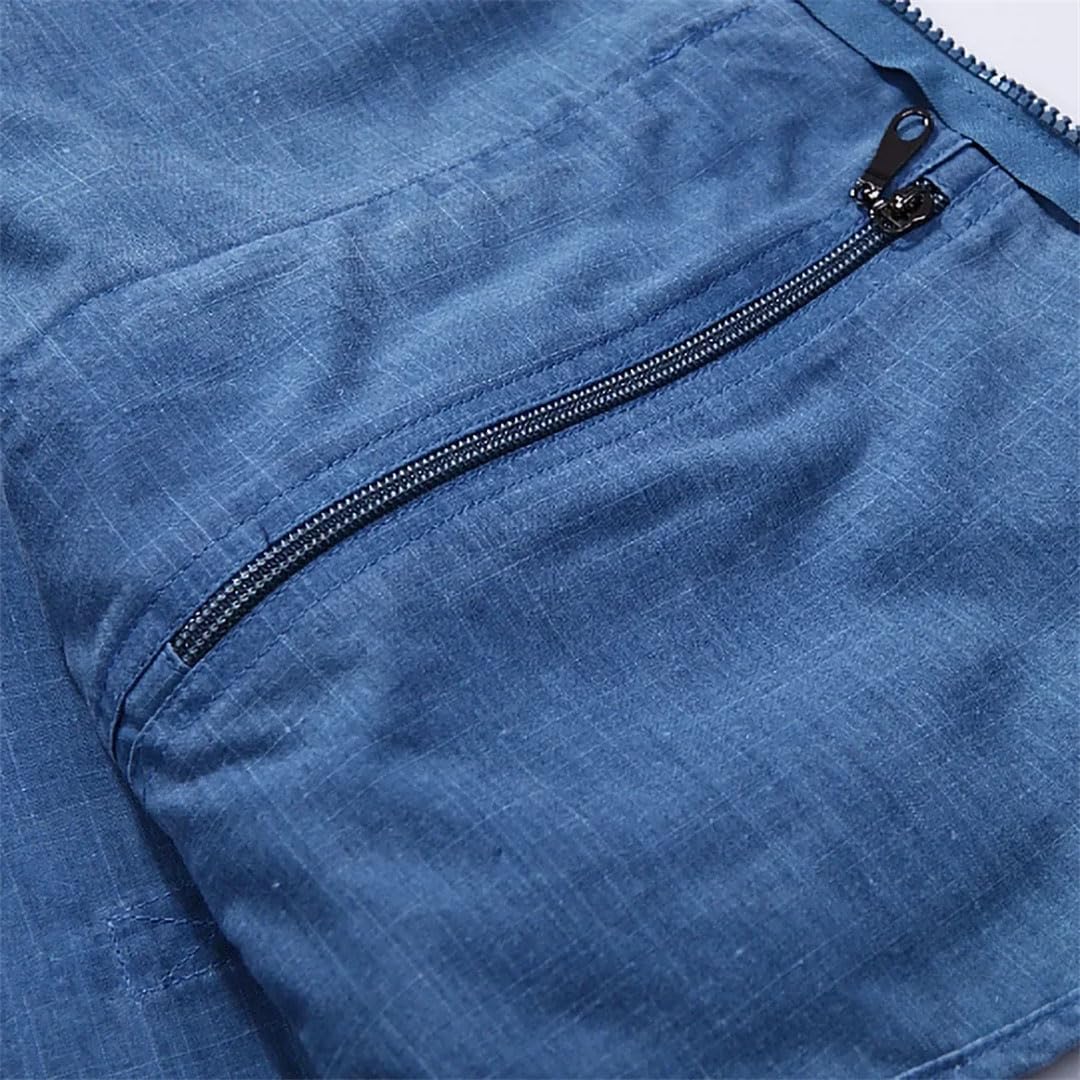 Chaleco clásico con múltiples bolsillos para hombre, chaqueta de fotógrafo sin mangas con muchos bolsillos