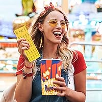 Vista 2 de Kosiz 2000 hojas de boleto de rifa, 25 boletos de subasta chinos, bandeja complicada para rifas, para recompensas de clase escolar, carnaval