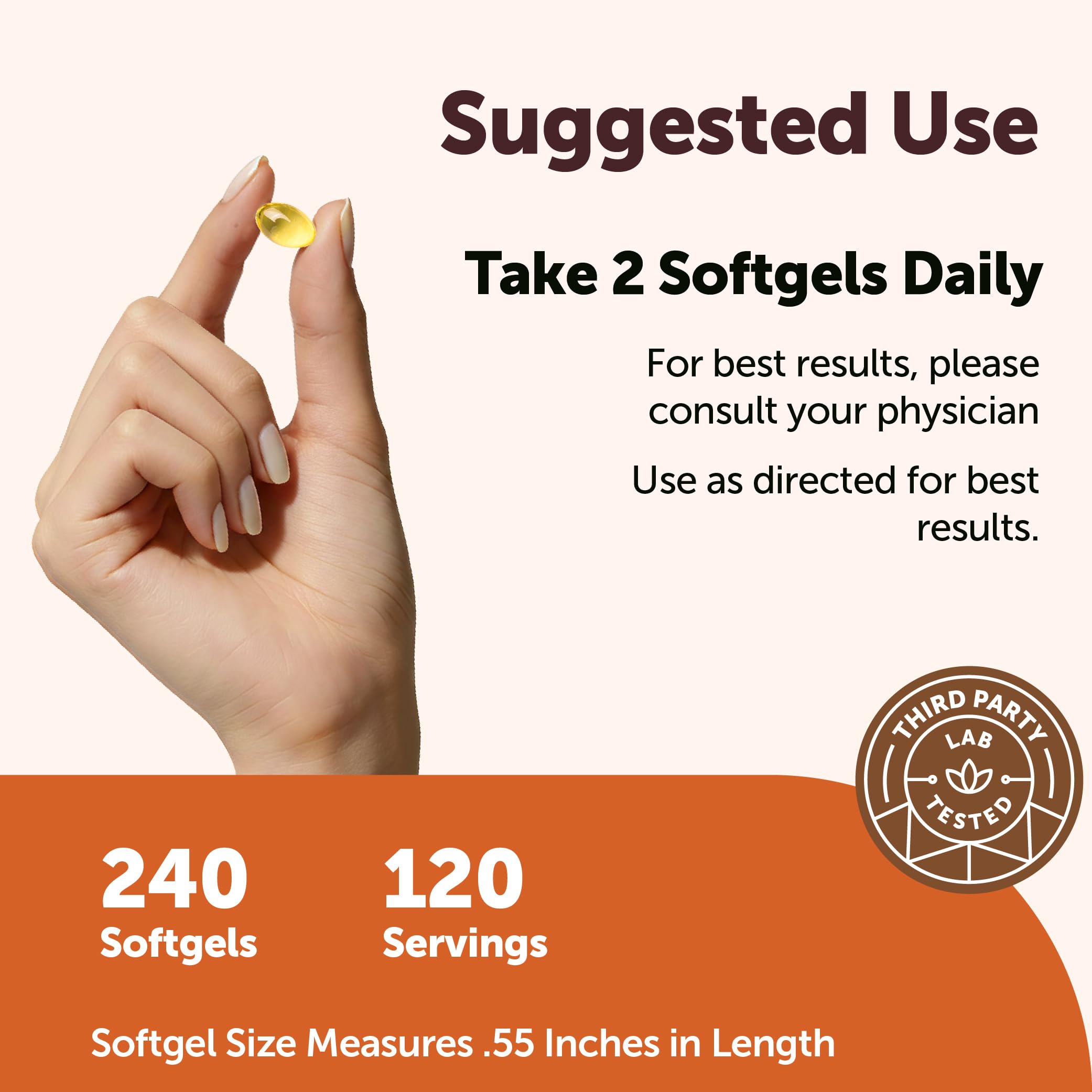 Micro Ingredients Vitamin E 1000 IU (450 mg) Per Serving, 240 Softgels | Daily Vitamin E Supplement | 4-Month Supply | Non-GMO, Gluten Free — Amazon image 4