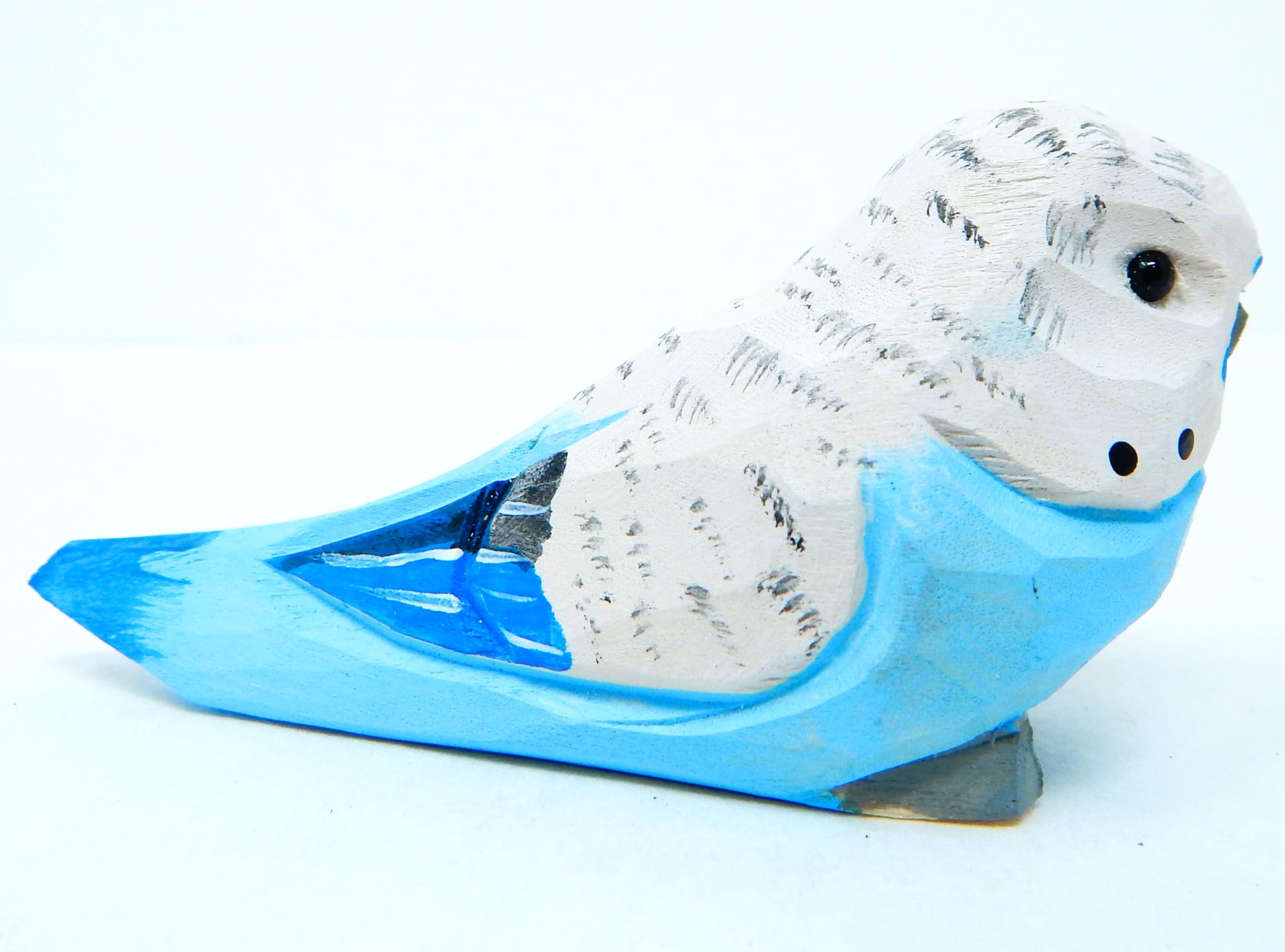 Amazon.co.jp: Selsela ブルーインコ 木製 置物 セキセイインコ