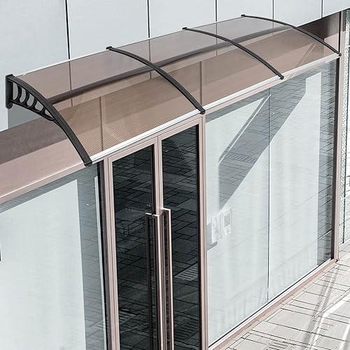 Miniatura 2 de Toldo de policarbonato para ventana de puerta, de 40 x 120 pulgadas, para puerta delantera, patio, exterior, protección UV, lluvia, nieve, hoja