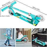 wheoZ Gyermek Roller LED Világító Kerekekkel - Összecsukható Alumínium Városi Roller 3 Magasságban, 3-8 Éves Fiúknak és Lányoknak 4