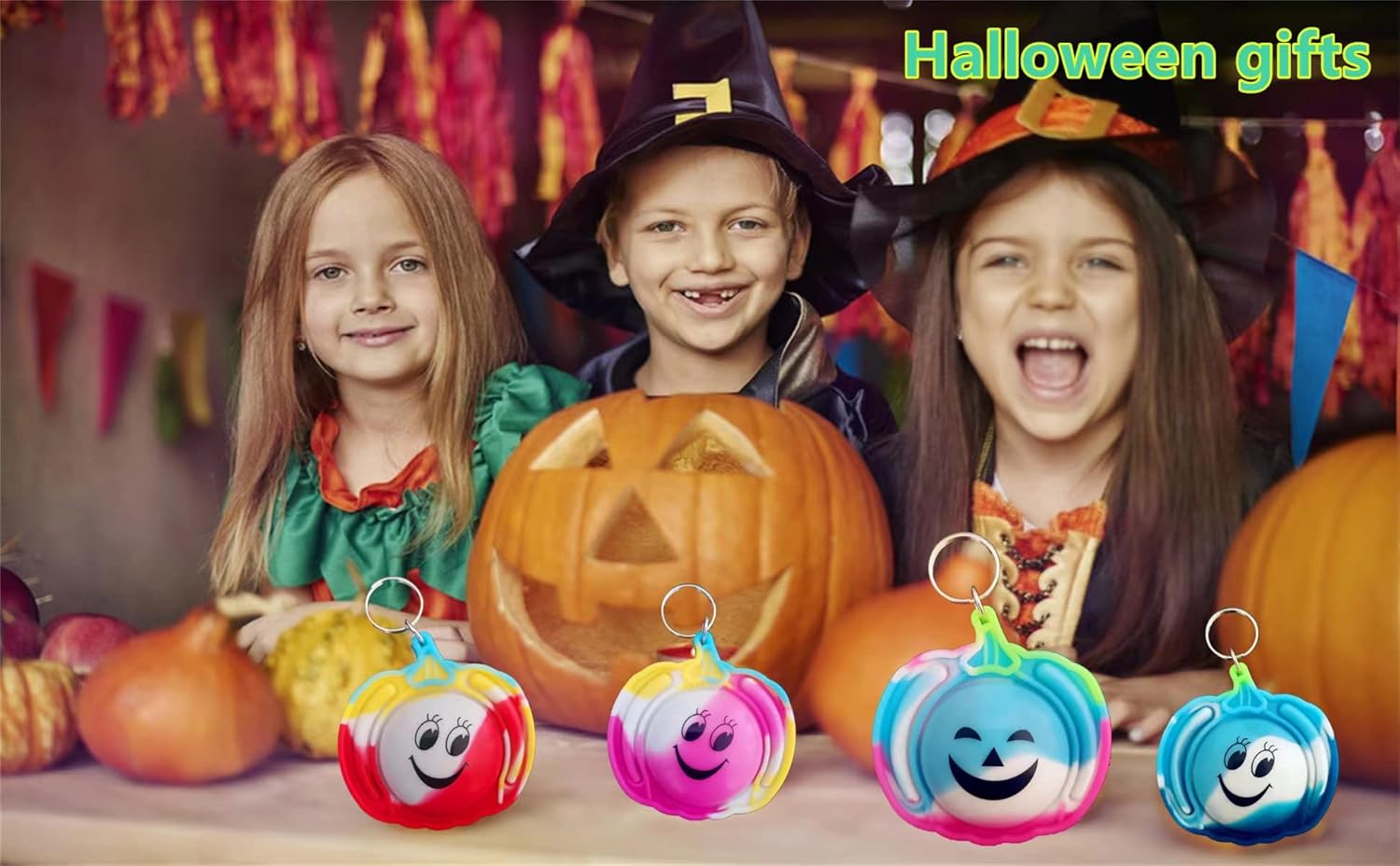 20 Packs Bulk Halloween Pumpkin Fidget Mini Pop for Kids Party Favors and Classroom Students Gifts