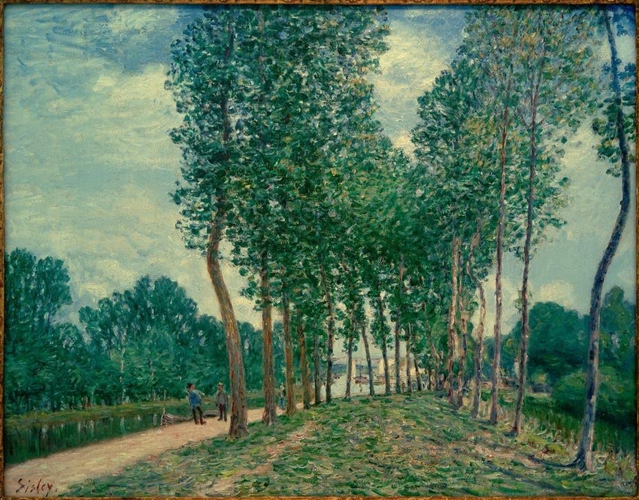Cuadro en Lienzo Pintura Impresionista Alfred Sisley Paisaje Decoración 60x90cm