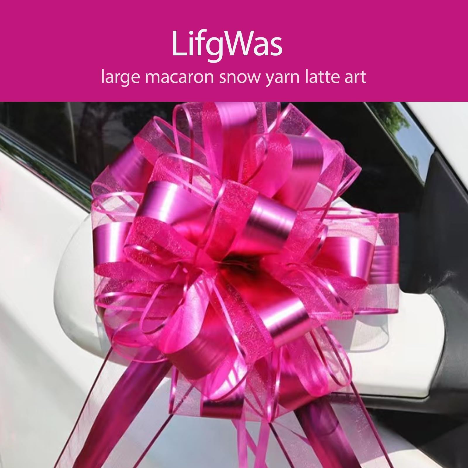 Lazo de Regalo Rosa Grande 25cm para Boda Cumpleaños Embalaje