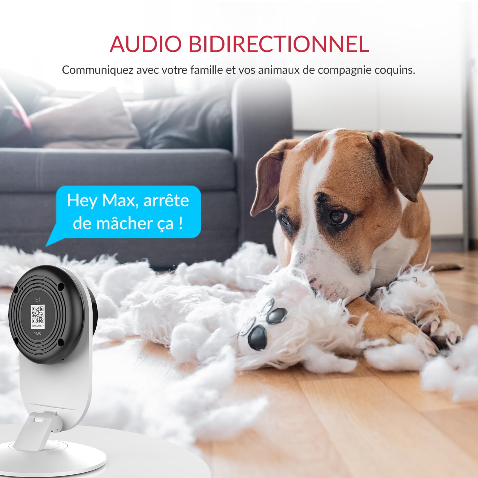 YI Pro 2K/3MP Caméra de sécurité 3pcs pour intérieur,WiFi 2,4 GHz,alertes