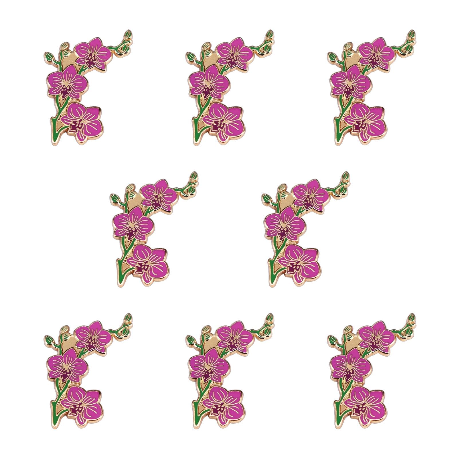 Broche de orquídeas hecho a mano: prendedor elegante de metal formal 7