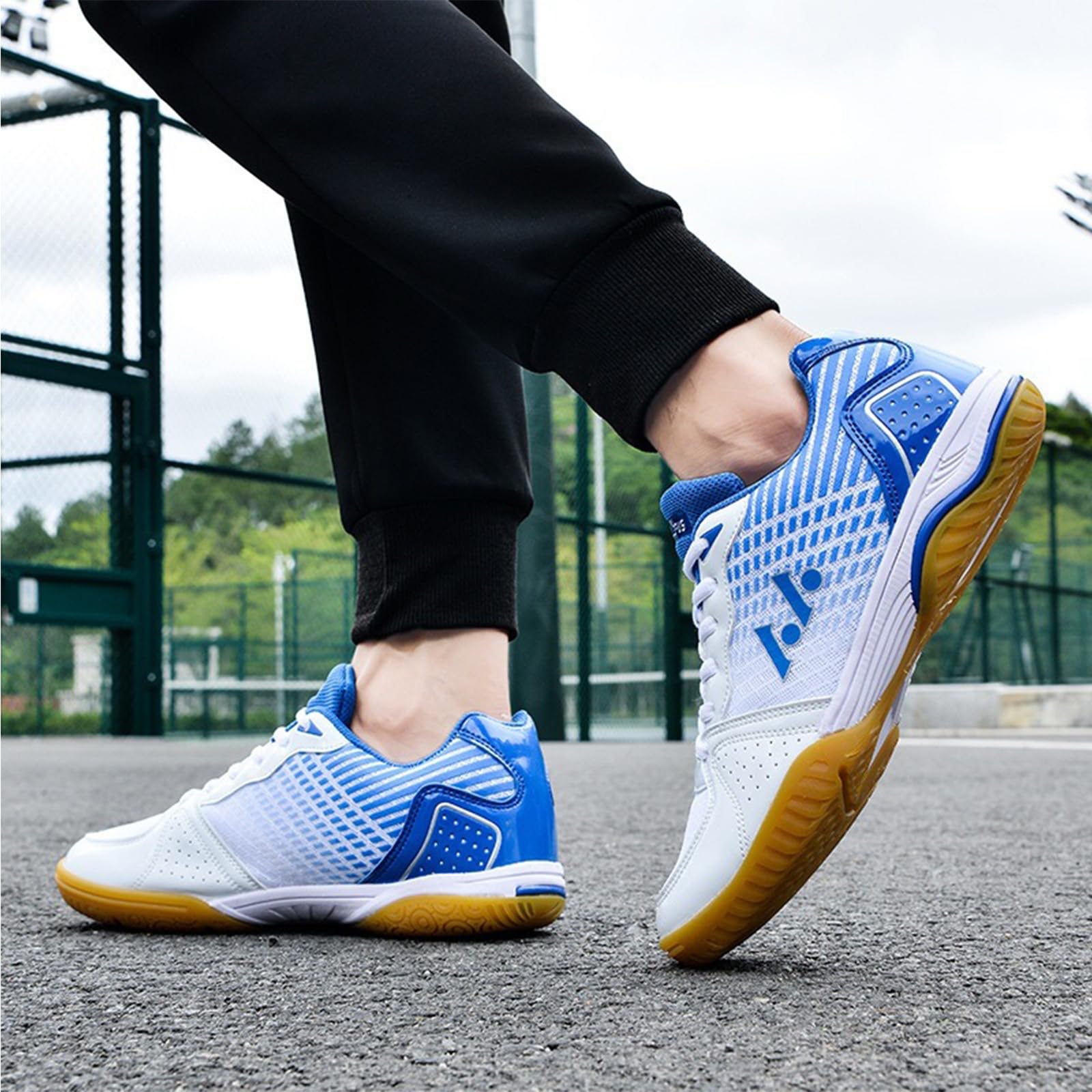 Zapatos de bádminton para hombres y mujeres, ligeros, antideslizantes, con absorción de golpes