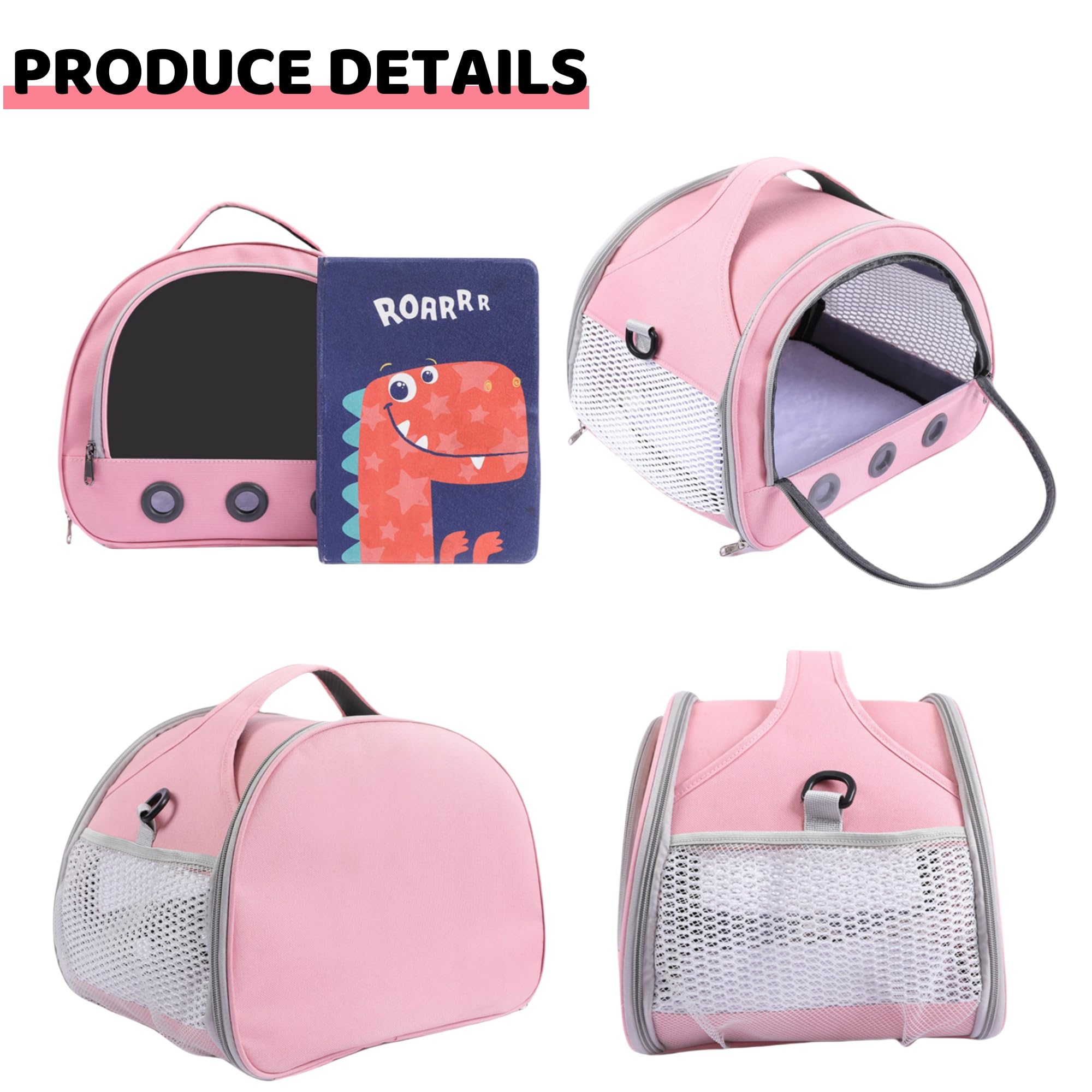 Pequeña bolsa de transporte para mascotas, bolsa de transporte para animales pequeños, caja de transporte para gatos, con correa para el hombro, bolsa de transporte para cobayas, bolsa de transporte