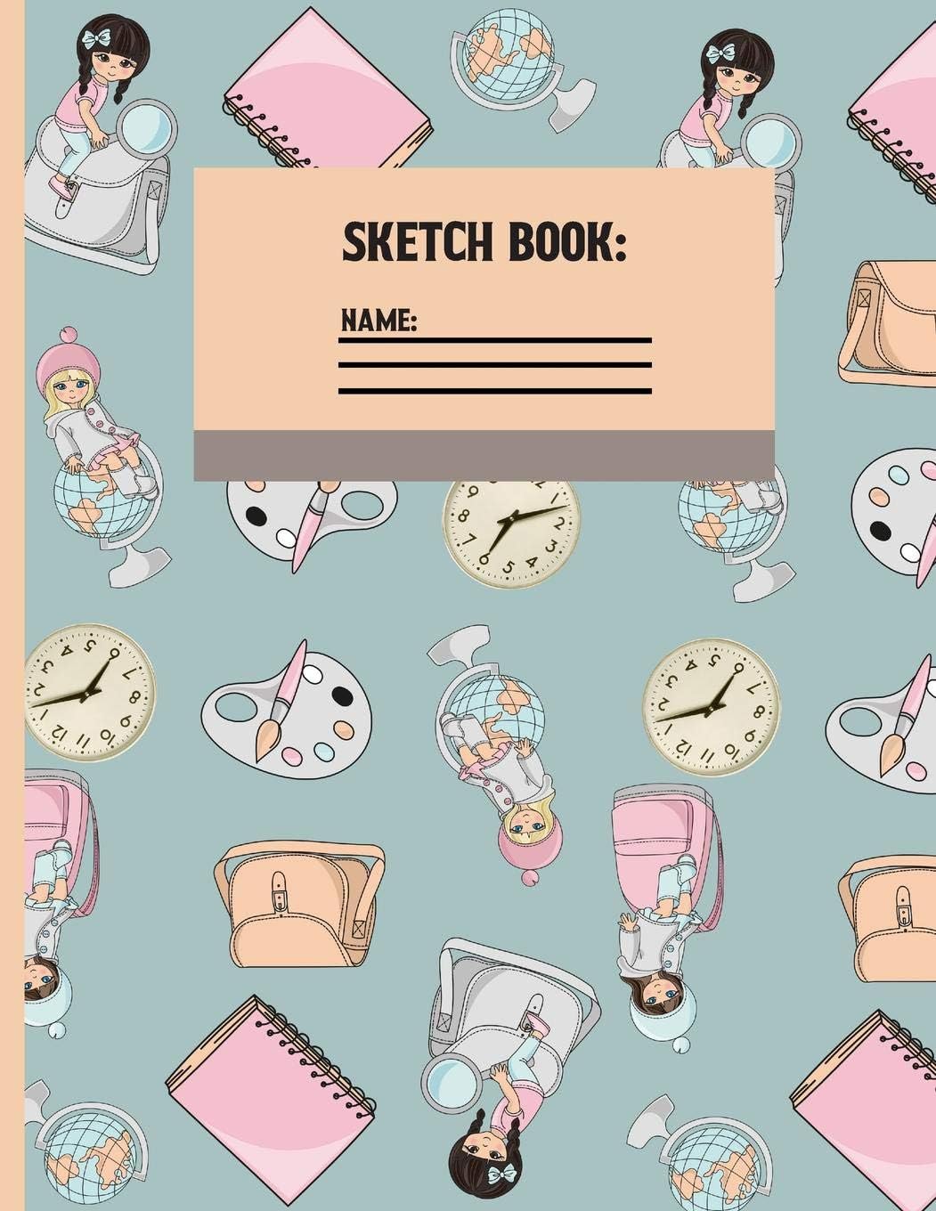 Sketchbook: Baby Blue Back to school Sketch paper to draw and sketch in for Girls 120 pages (8.5 x 11 Inch).
