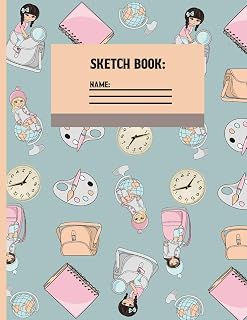 Sketchbook: Baby Blue Back to school Sketch paper to draw and sketch in for Girls 120 pages (8.5 x 11 Inch).