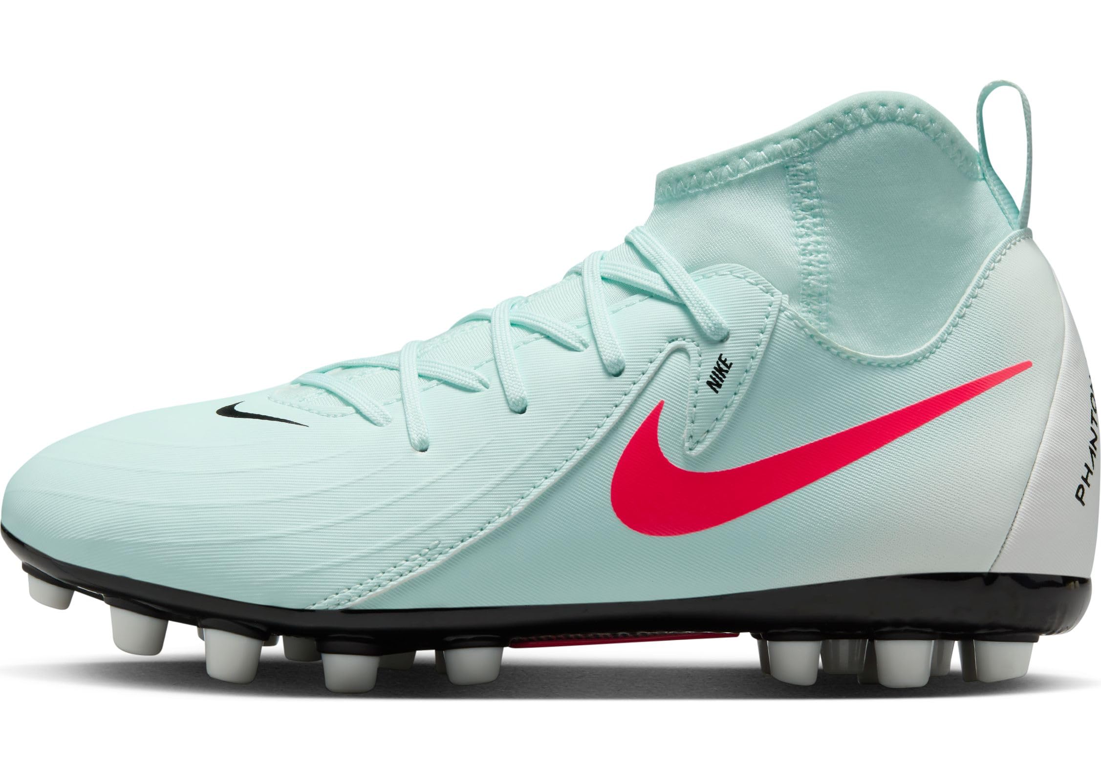 NIKE Men's Jr. Phantom Luna 2 Academy Oxford Flat, Mint Atomic Red Off Noir, 5.5 UK