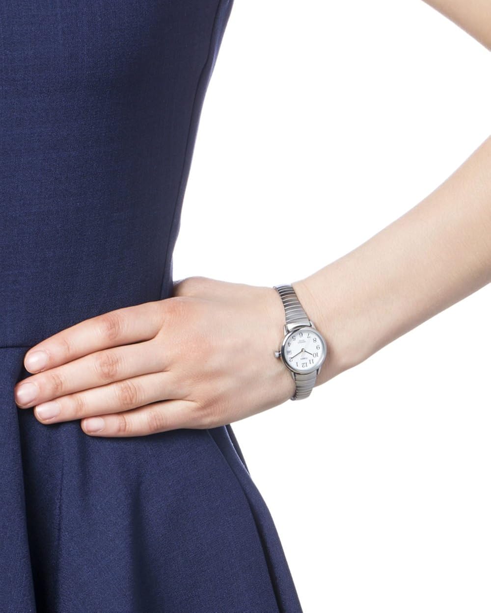 Timex Women's T2H371 Quartz Easy Reader Watch with White Dial Analogue Display and Silver Stainless Steel Bracelet Women's : Clothing, Shoes & Jewelry