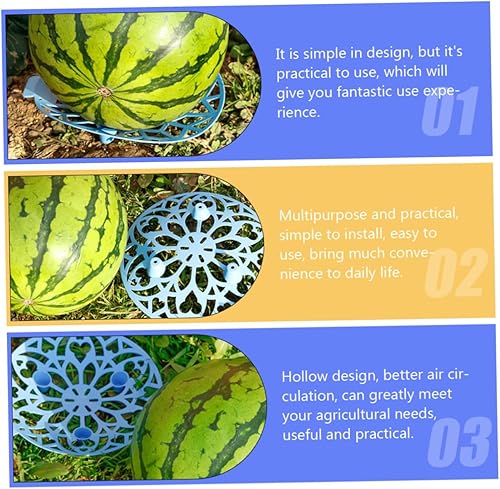 Miniatura 3 de Yardwe Moisés 3pcs Sandía Bandeja Plástico Melones Marco Jardín Sandía Soporte