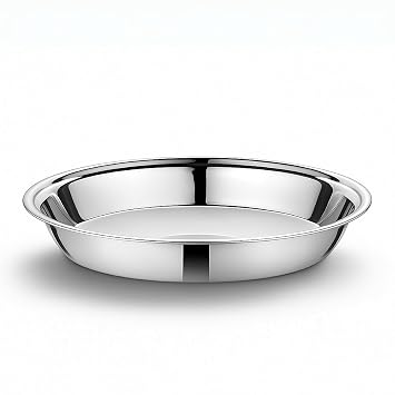 Mintage Stainless Steel Atta Parat 2 Litre | Heavy for Dough Flour Kneading 37cm | Round Thali Mixing Paraat Kitchen/Serving |Durable & Elegant Multipurpose Daily Use