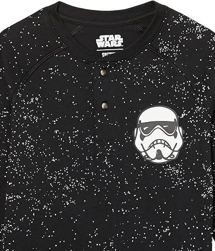 Miniatura 3 de Tienda Essentials Disney Marvel Star Wars Camisetas Henley de manga larga para niños y niños pequeños, paquete de 2