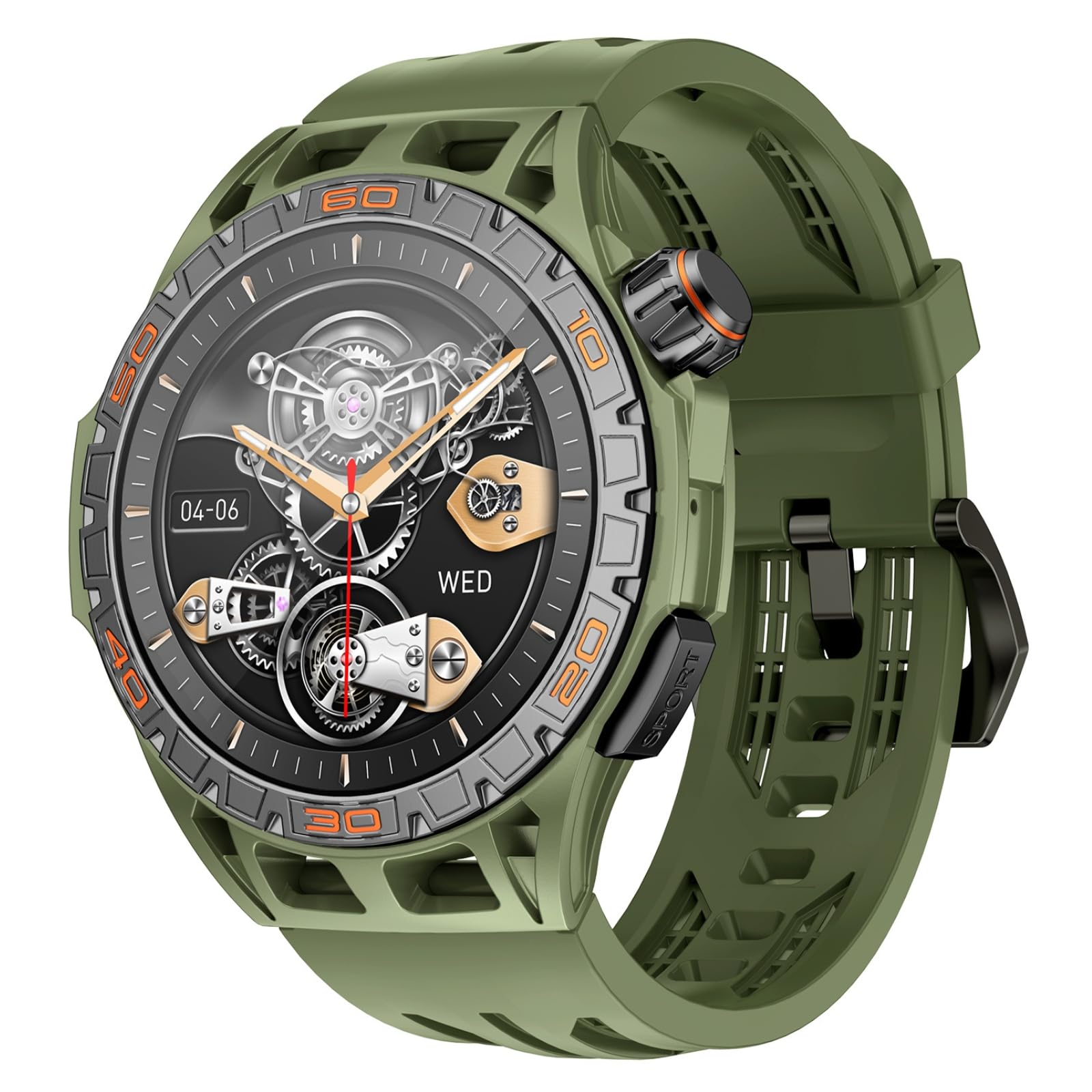 HOAIYO Men's Women's Smart Watch with Bluetooth Call, 1.5 Inch AMOLED IP68 Waterproof Sport Smartwatch