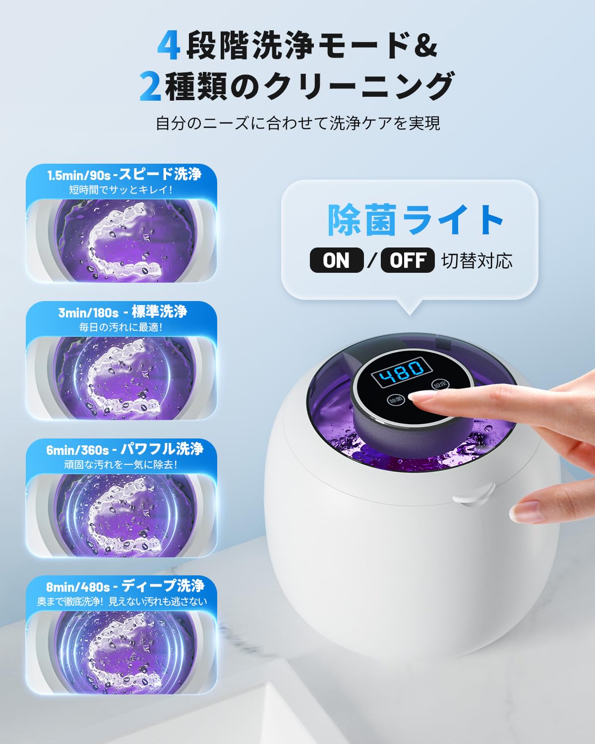Amazon.co.jp: 超音波洗浄機 コードレス 入れ歯洗浄機 マウスピース