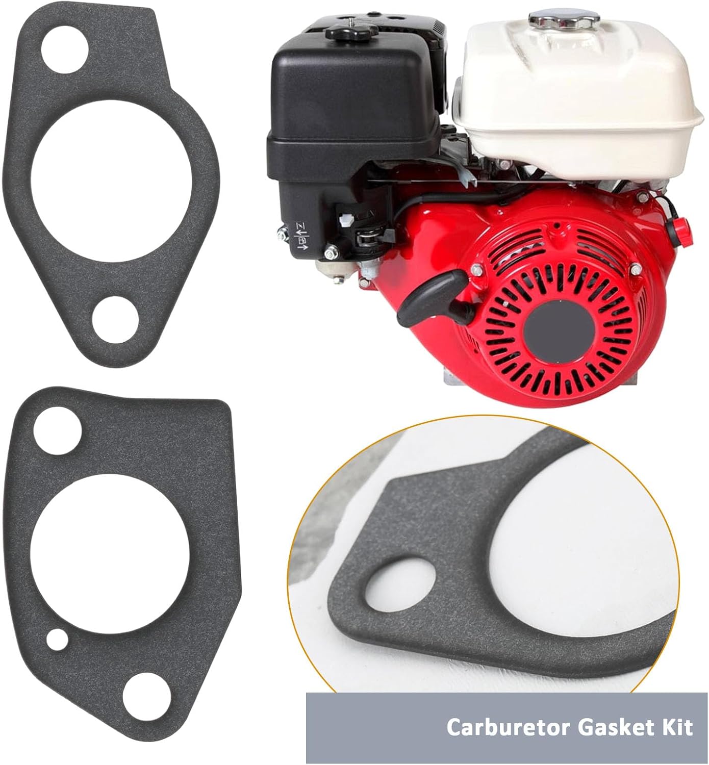 ECSiNG 4pcs Carburetor Gasket Replacement Part 16221-Z5T-000 16212-Z5T-000 Compatible with Honda GX390