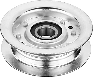 Idler Pulley Fits for John Deere - Flat Idler Pulley Compatible with John Deere L120 L130 2002 2003 2004 GY20996 GY20050 GX20305 GY20067 Lawn Tractors with 42" 48" deck,Replace GY20067 GY22172