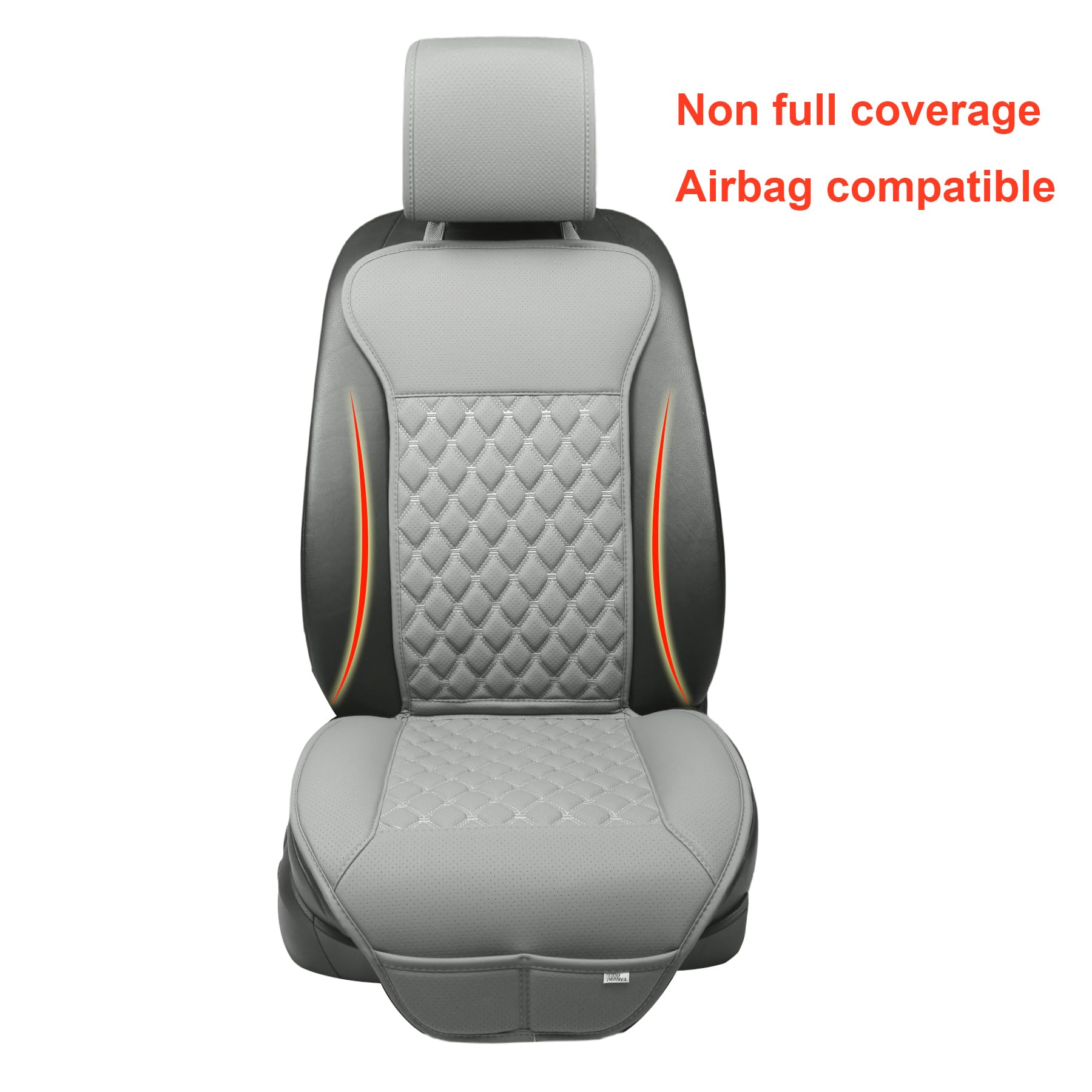 Black Panther 1 Pieza Funda Coche Asiento con Respaldo Accesorios De Coche Apto para Uso en Cuatro Estaciones(Gris)