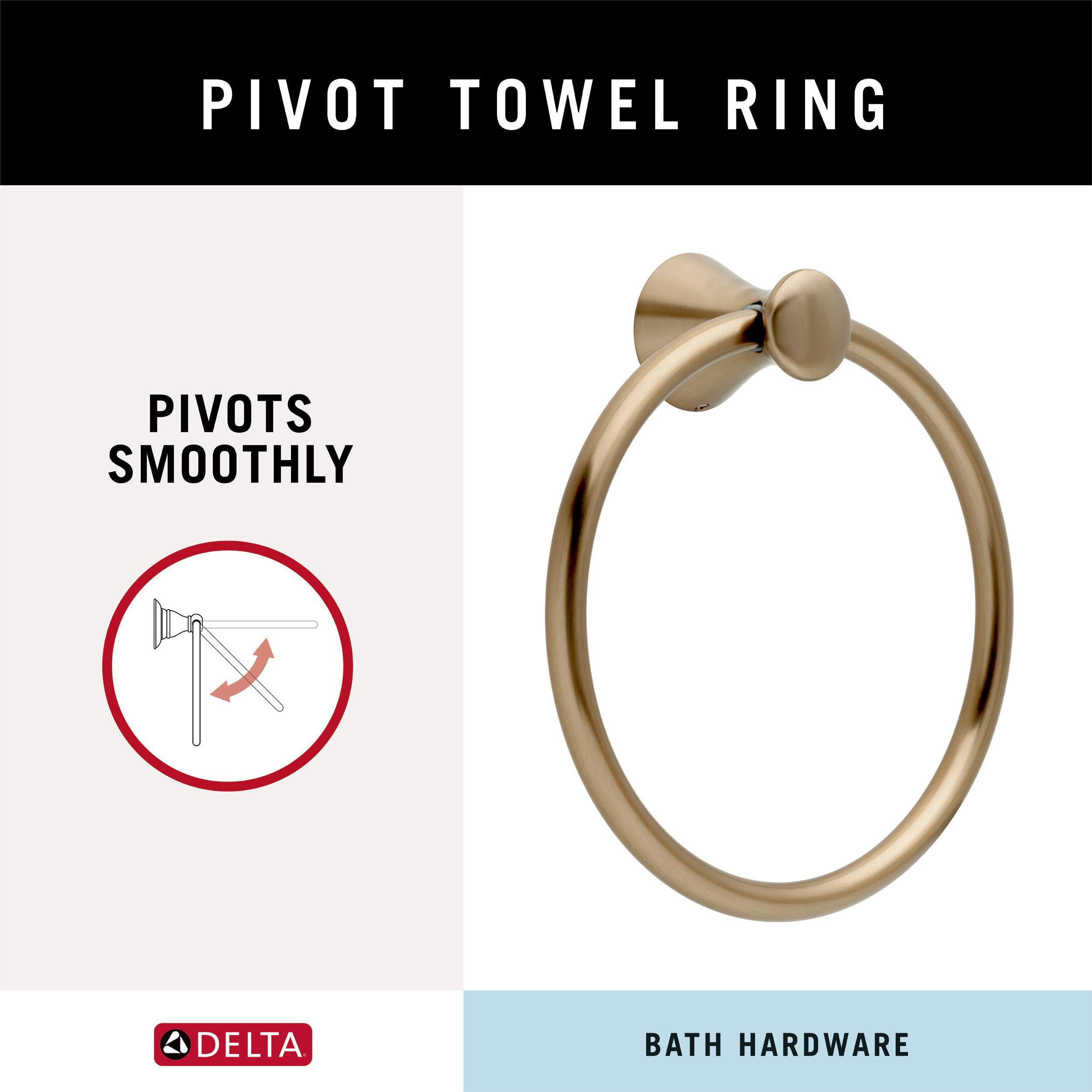 Delta Champagne Bronze Towel Ring - Modern Bathroom Hardware -2 Delta Champagne Bronze Towel Ring - Modern Bathroom Hardware -2