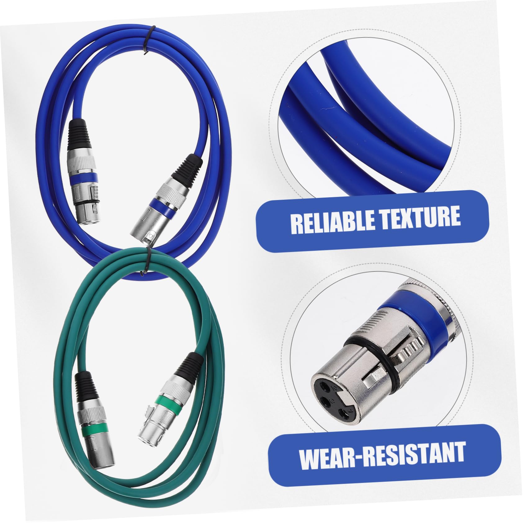 YARNOW Cable Microfónico Xlr Conector Macho De Núcleos Conectividad Segura Equipos De Audio 3 Piezas X 4