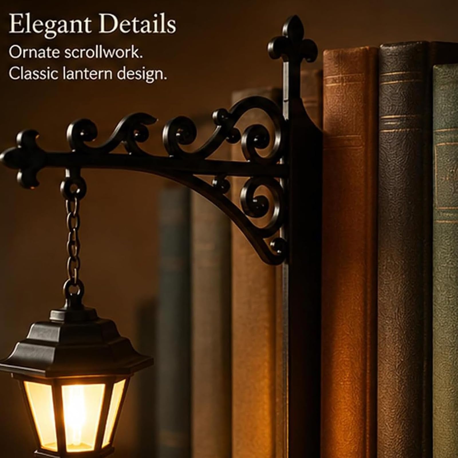 Vintage LED lampka nocna do czytania, latarnia biblioteczna-dekoracyjne oświetlenie półki na książki, miniaturowa wisząca lampa na półkę dla miłośników książek do nauki w bibliotece domowej 4pcs