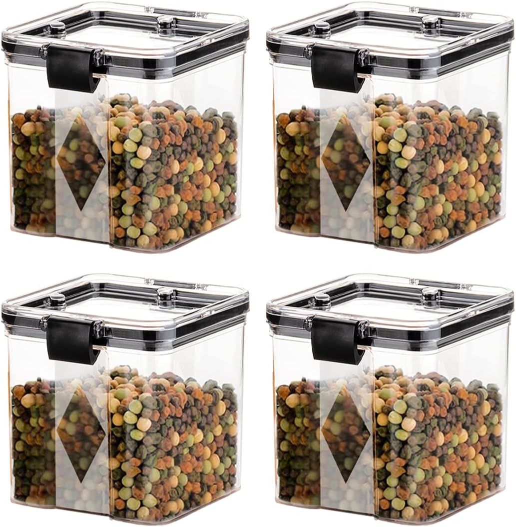 GOLWYN Air Tight Containers For Kitchen Storage Set, Fridge Storage Boxes, Kitchen Containers Set (700 Ml Set Of 4)(Plastic), Transparent