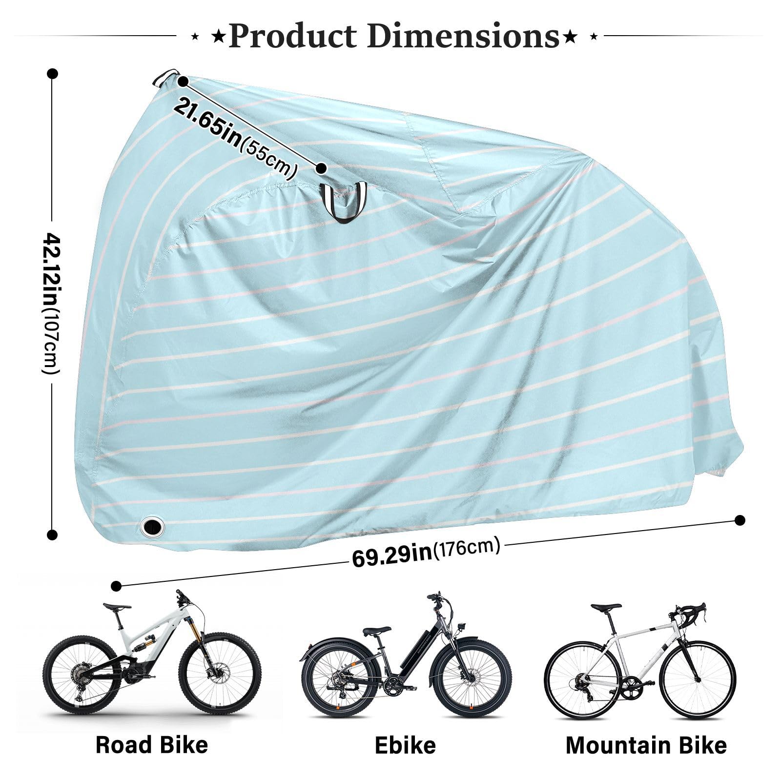 Housse de vélo en polyester imperméable, isolation thermique