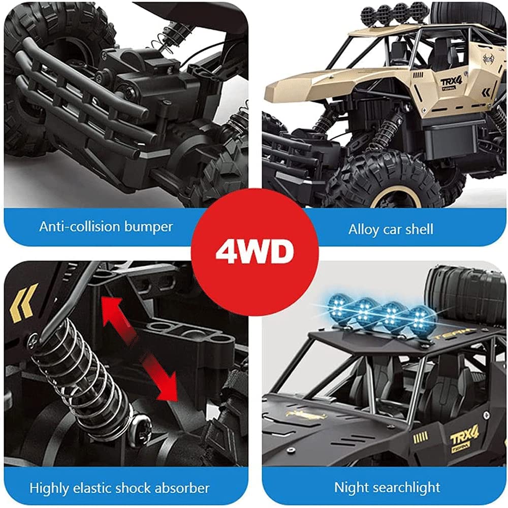 Buggy RC all-Terrain, Camion RC A Quattro Motrici A 6 Ruote, Veicolo RC da Arrampicata Ad Alta velocità da 2,4 GHz, Macchinina Ad Assorbimento degli Urti Indipendente, Regali di Compleanno per